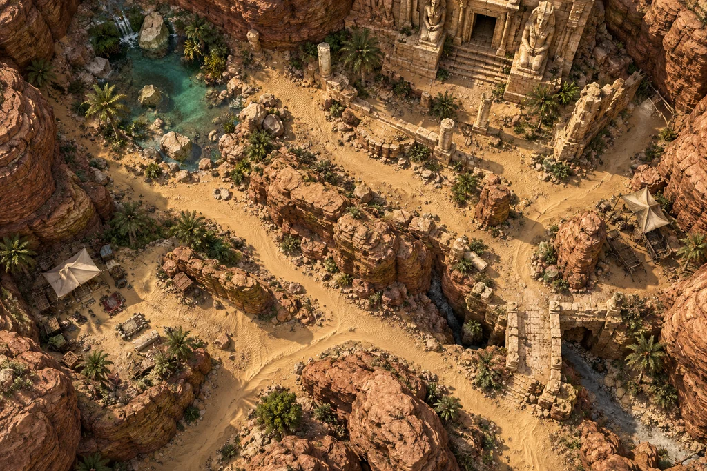 Canyon Ambush — Tactical Battlemaps capability illustration